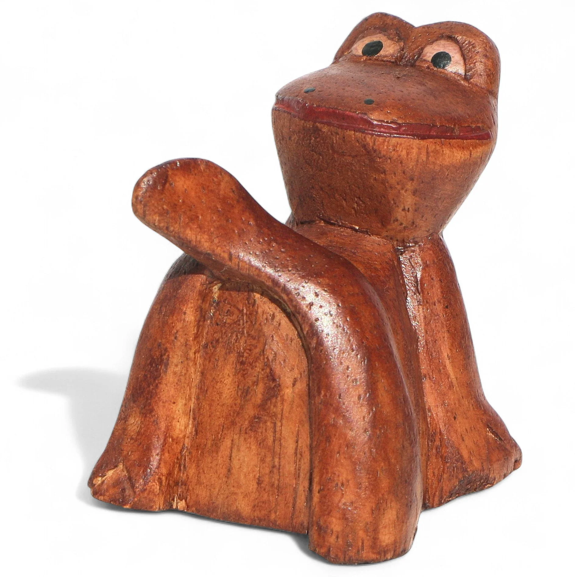 Holzfigur „Frosch“ – handgeschnitzte Tierfigur aus Bali