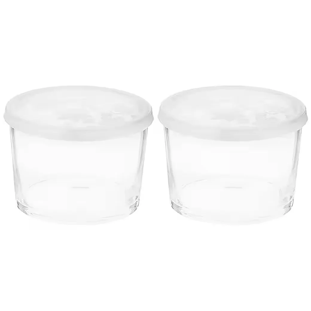 Aufbewahrungsbox – 2er-Set Glasschalen mit Deckel „Bistro Workshop“