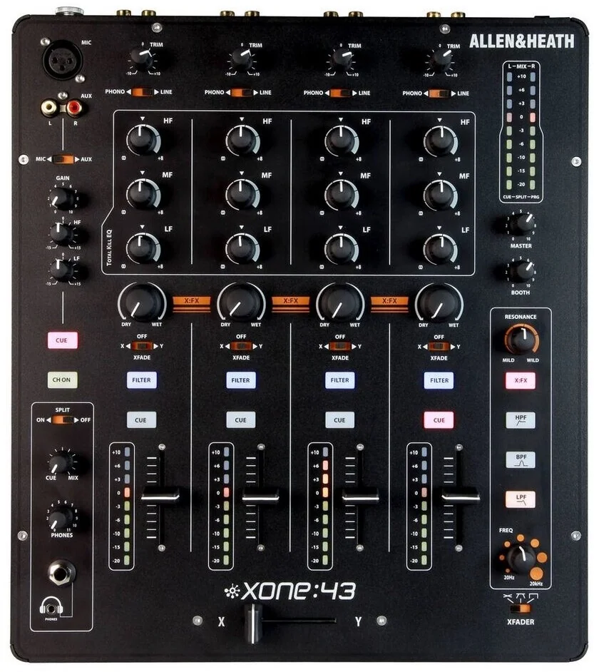 Allen & Heath Xone:43 DJ Mixer 4 Kanal Analog Clubmixer Filter