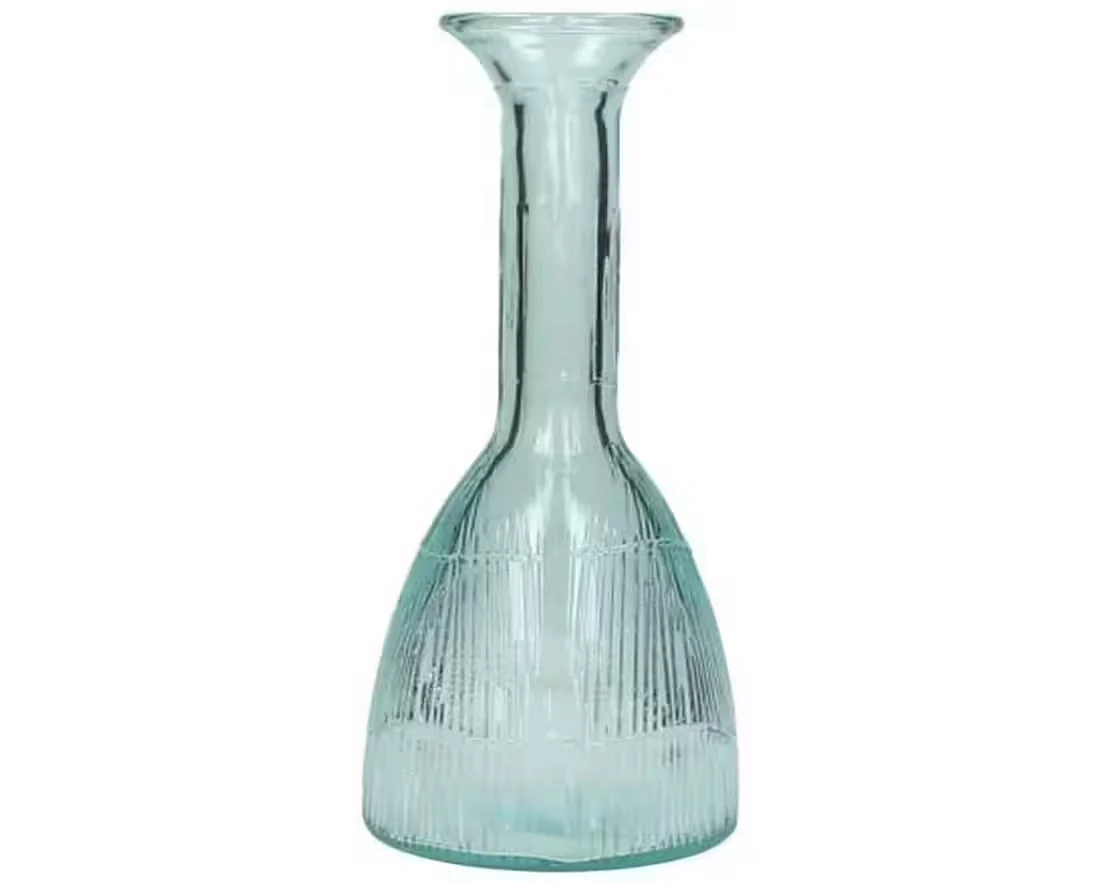 Tischvase aus Glas – schlanke Blumenvase im Vintage-Design