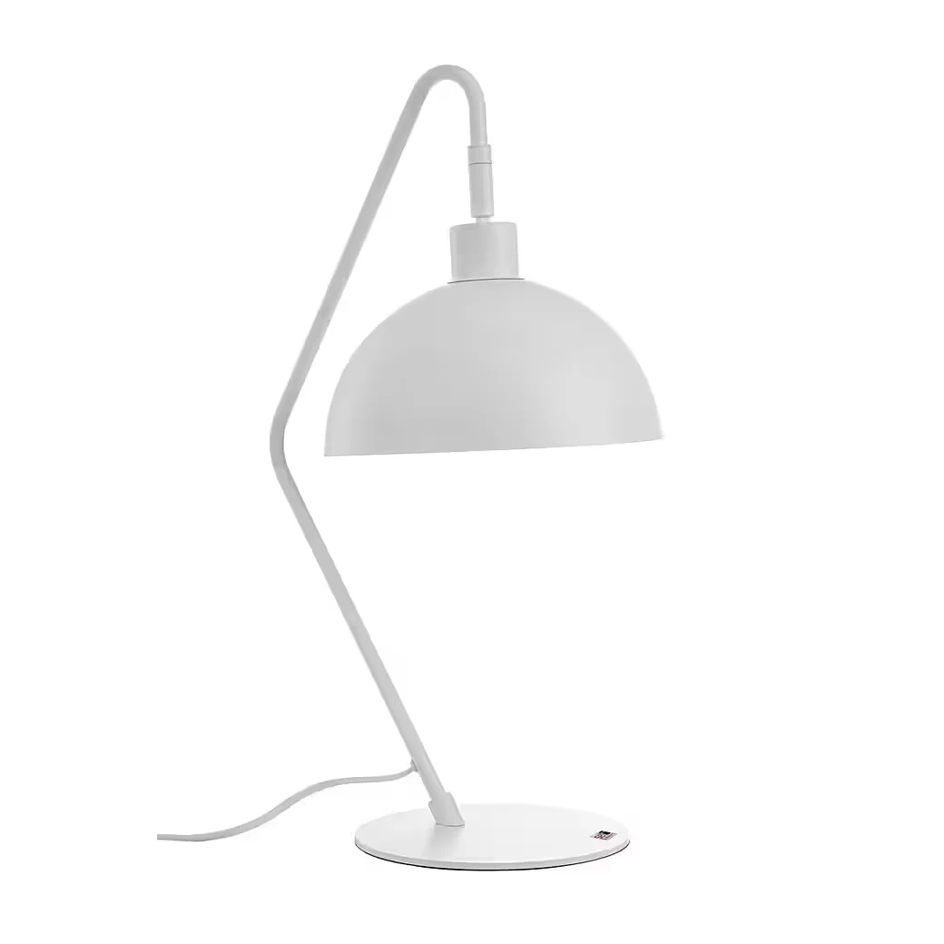 Tischleuchte Twin – weißes Metall, Industrie-Design