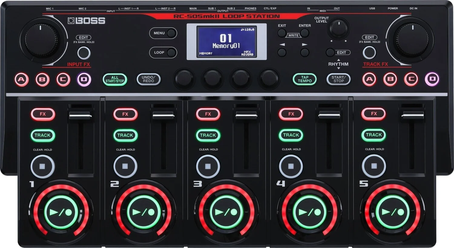 Boss RC-505MK2 Loop Station Tisch-Looper mit 5 Spuren und Effekten