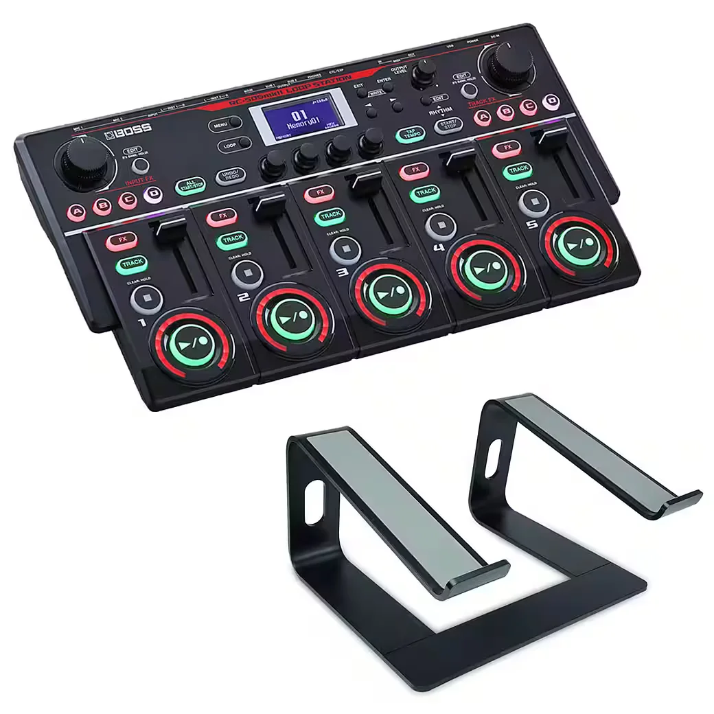 Boss RC-505 MKII Loop Station Looper Set mit Laptopständer Schwarz