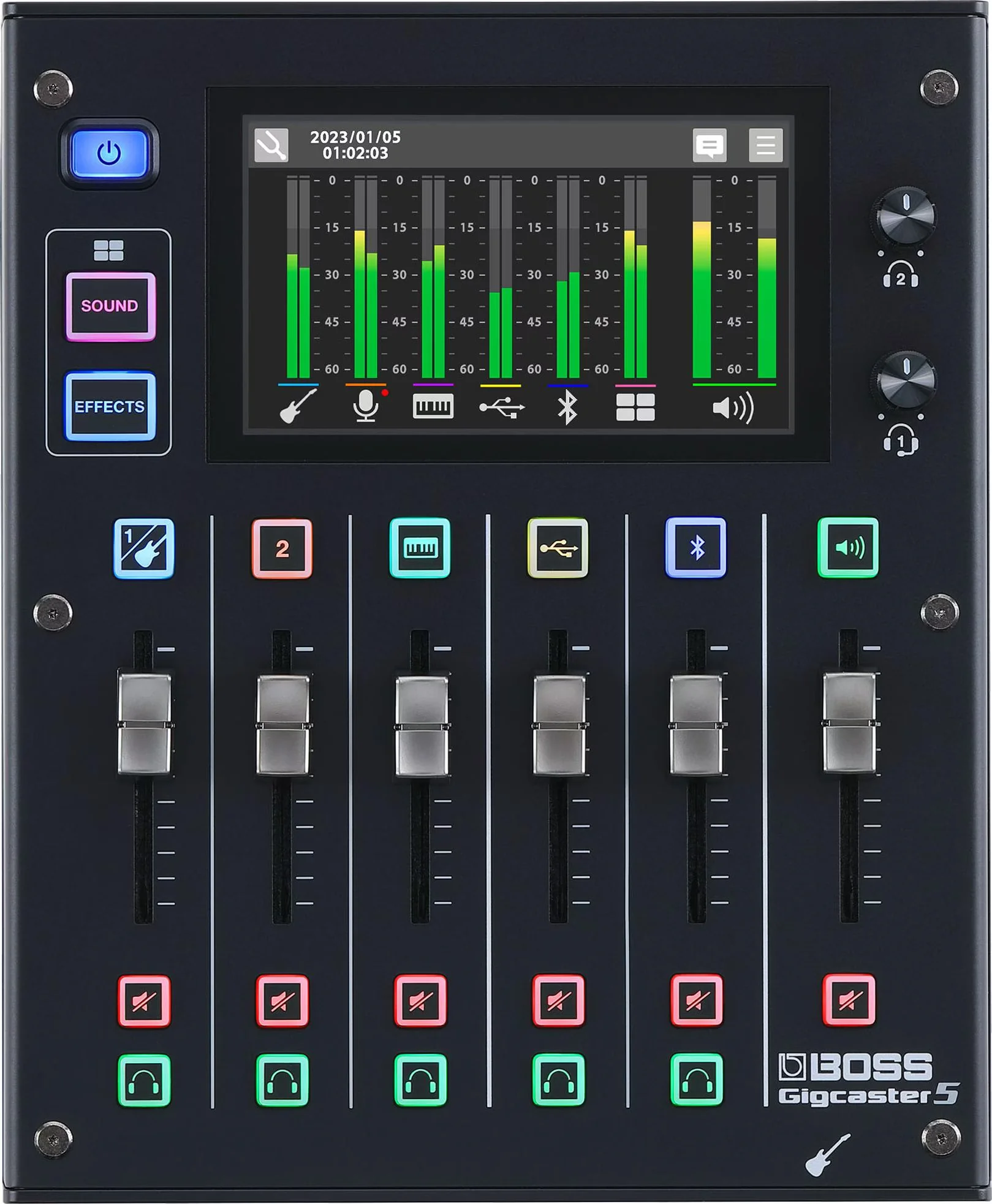 BOSS GCS-5 Streaming Mixer USB Audio Interface für Podcast und Musik