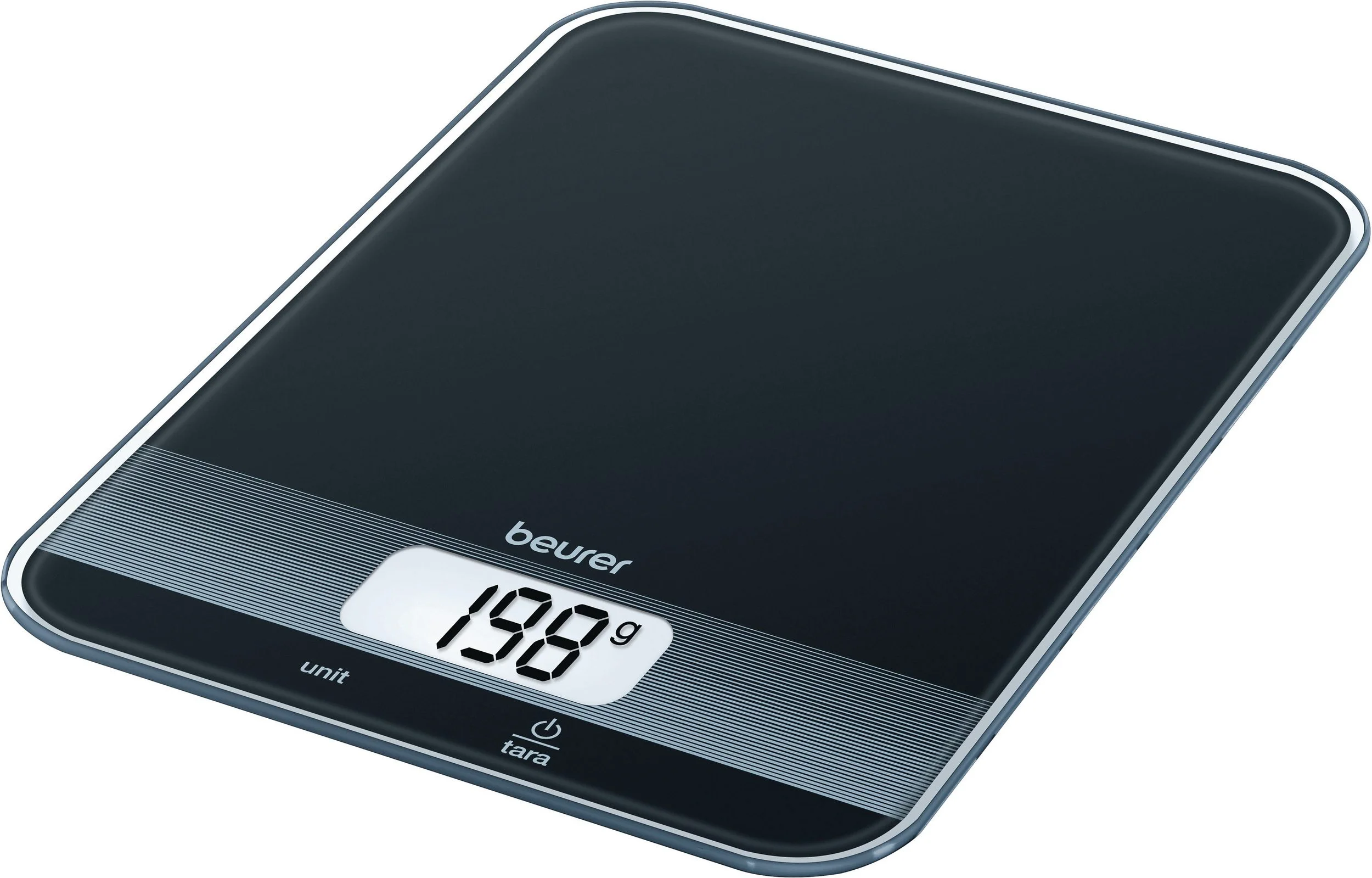 Küchenwaage KS 19 – flaches Design, Glasoberfläche, bis 5 kg