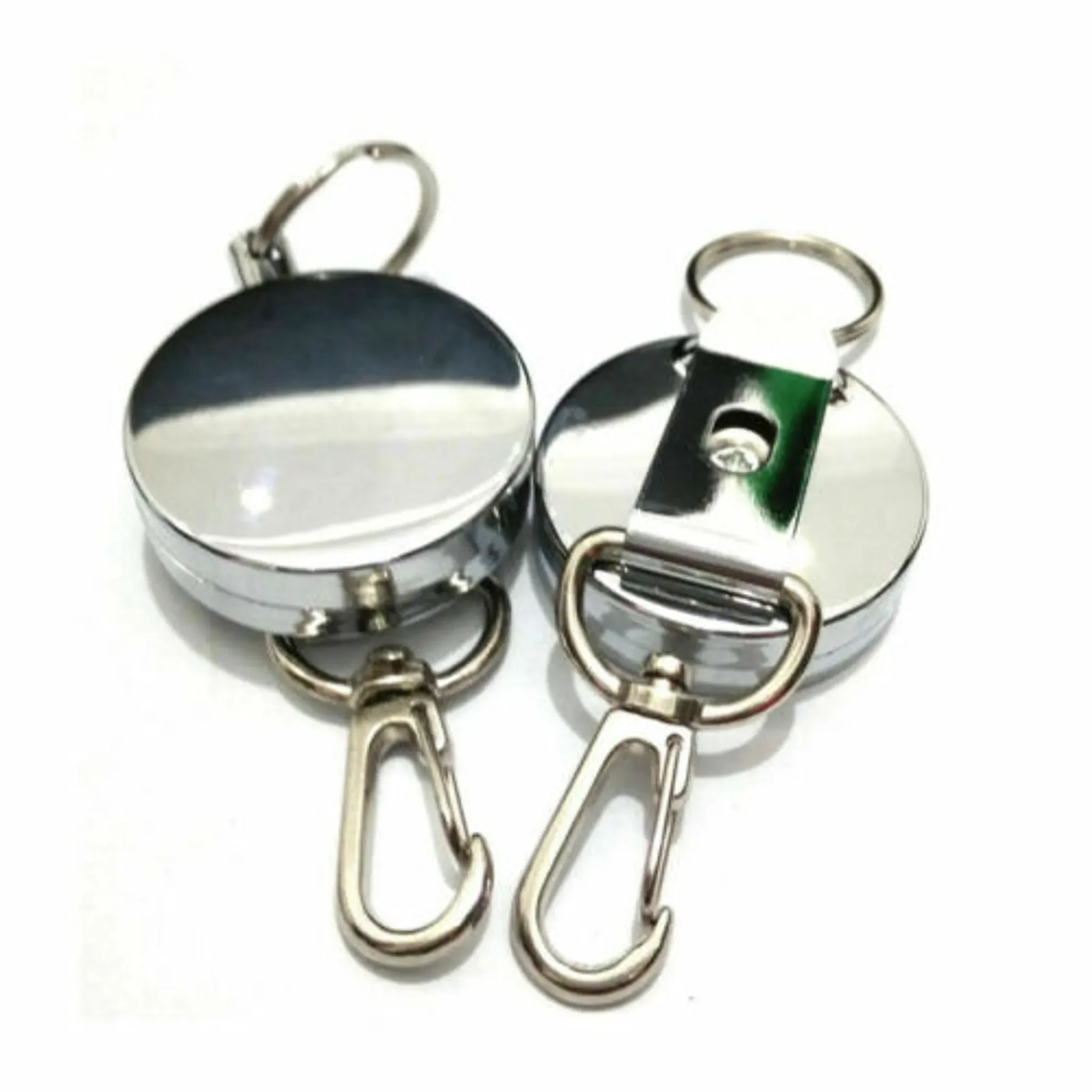 2PCS Retractable Metall Seil Jojo Schlüsselanhänger