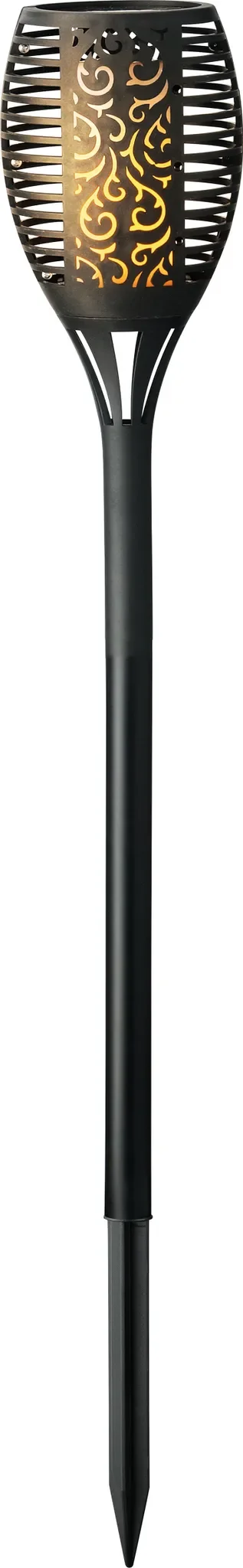 Lumineo Solar Gartenpfahl – Aluminium & Kunststoff, Schwarz, 72 LED