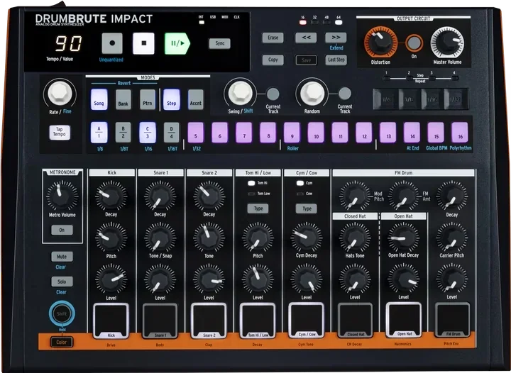 Arturia DrumBrute Impact analoge Drum Machine mit Step Sequencer