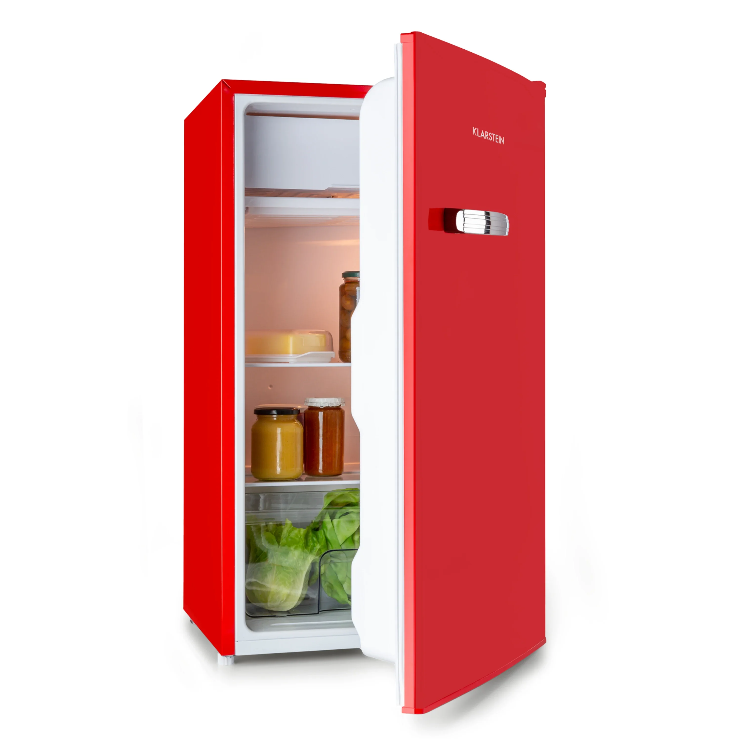 Beercracker Mini Kühlschrank 90 L 83 cm Rot Getränkekühlschrank