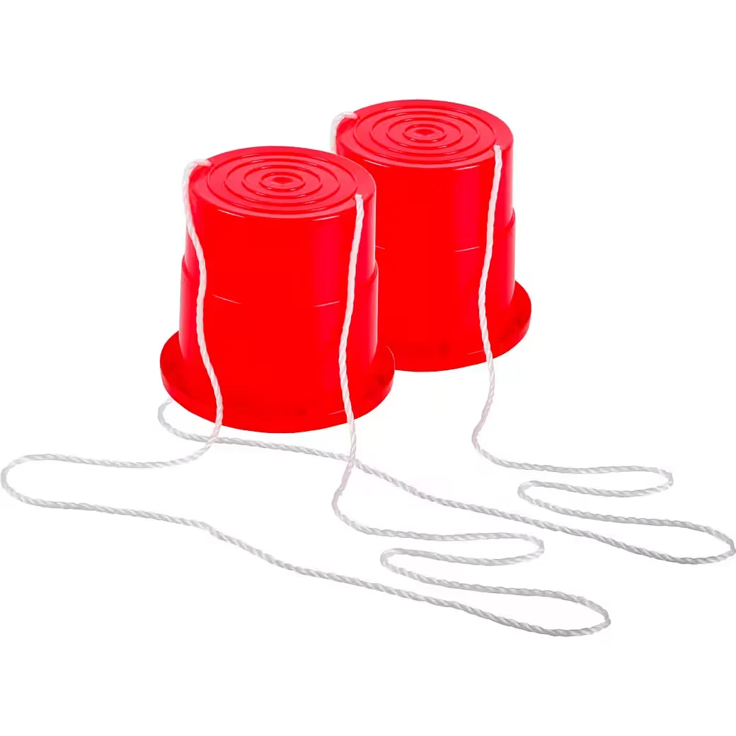 Spielzeug-Gartenset Kinder Laufdosen – Topfstelzen rot